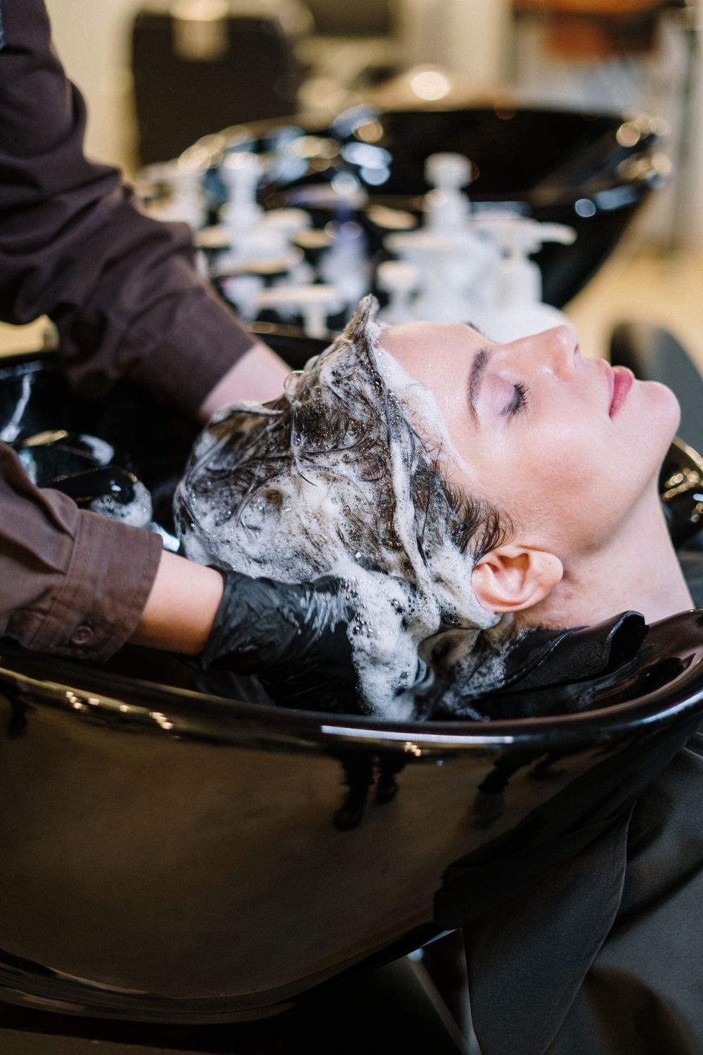 Salon wash process mood.